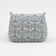 Togo lounge chair and pouf in patterned fabric by Michel Ducaroy for Ligne Roset, 1973, set of 2