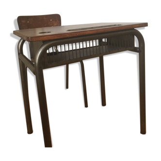 School desk and chair