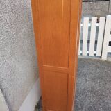 Classeur double à rideaux en bois massif – meuble de métier vintage