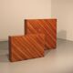Vintage 1960s beechwood room divider with elegant slatted design