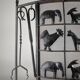 Atelier Marolles Wrought Iron Animal Fire Screen 1950s