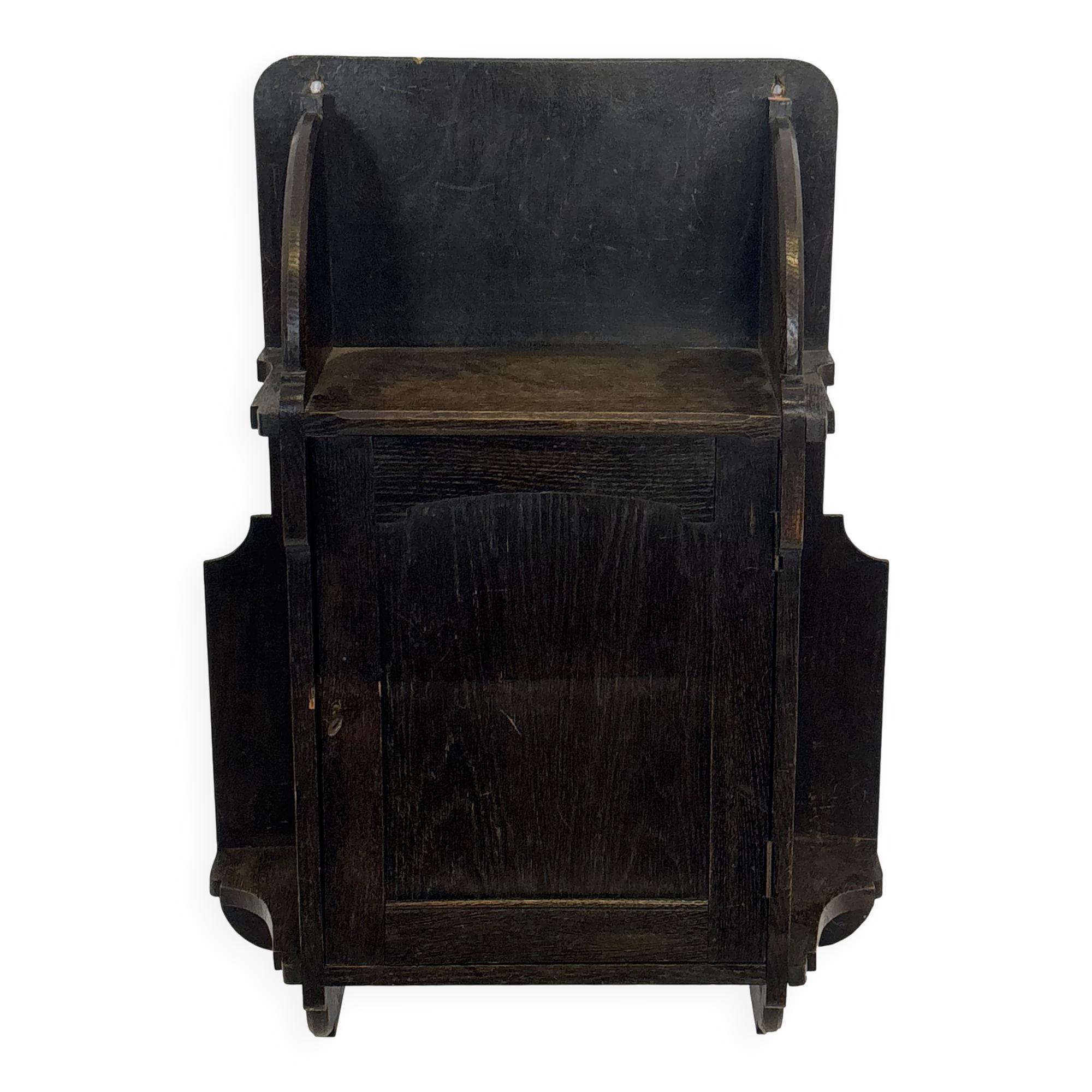 Art Deco hanging cabinet, wall cabinet, 1920s oak design