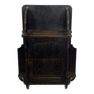 Cabinet suspendu Art Déco, armoire murale, design en chêne des années 1920