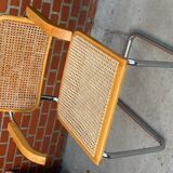 Cesca model design chair with armrests chrome version