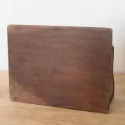 Antique carved wooden cigarette box – Functional push-button dispenser