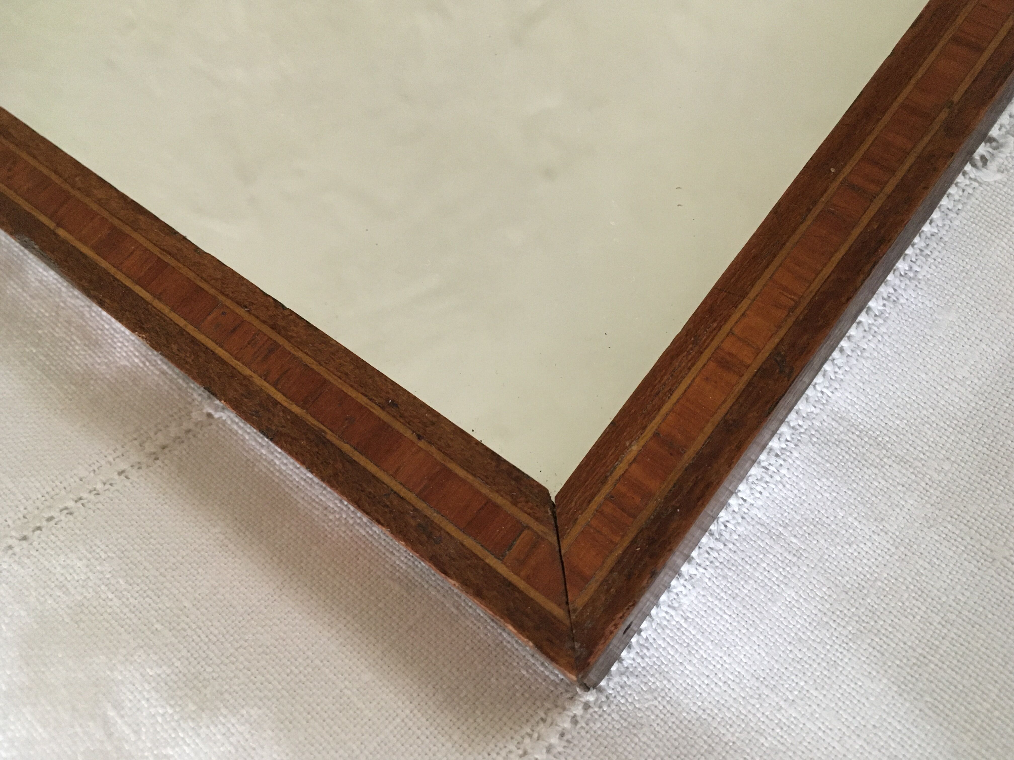 Marquetry mirror 47x26cm