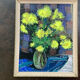 Painting vase of chrysanthemums