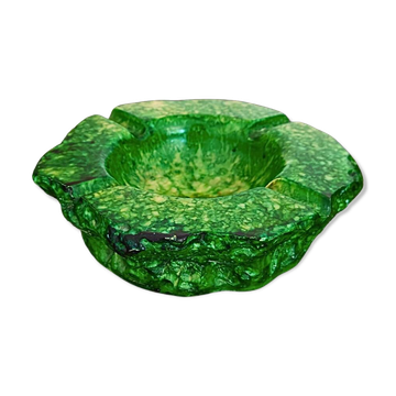 Cendrier vintage en albâtre vert Romano Bianchi