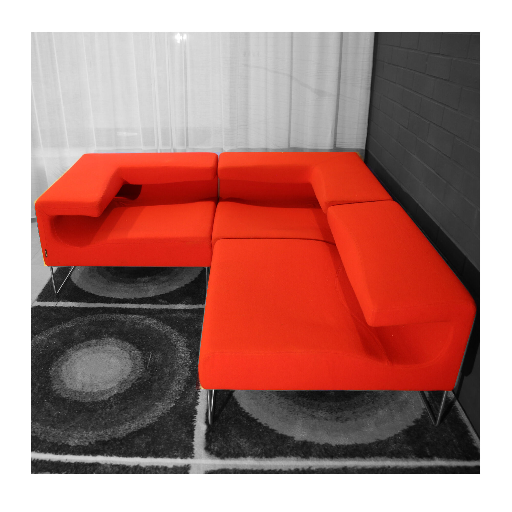 Red Lowseat Couch By Patricia Urquiola for Moroso