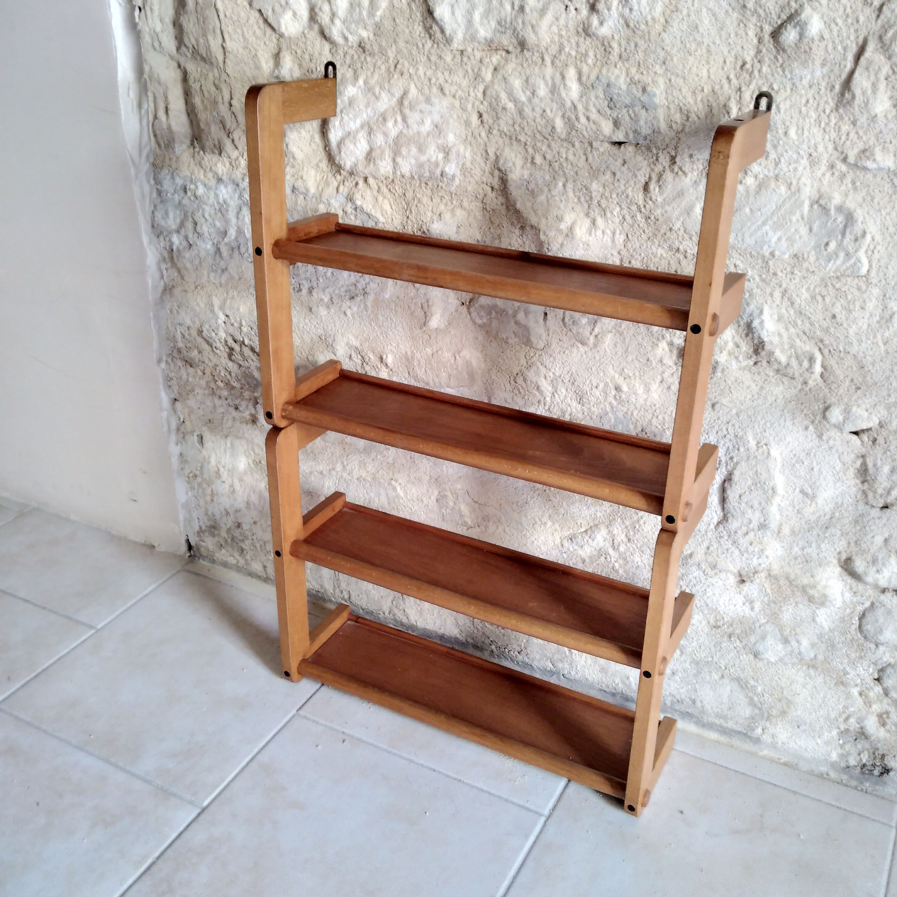 Scandinavian modular wooden shelves