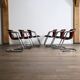 Set of 6 tubular chrome and saddle leather dining chairs for Metaform, 1970
