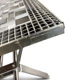 Table basse vintage en céramique avec cadre chromé