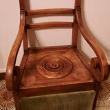 Solid walnut armchair