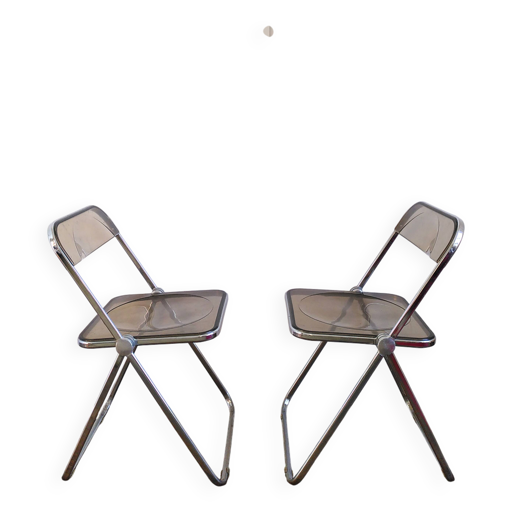 Pair of 'Plia' chairs by Piretti for Castelli