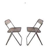 Pair of 'Plia' chairs by Piretti for Castelli
