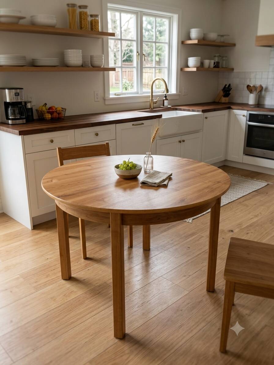 Scandinavian extendable oak table from the 1960s (butterfly extension)