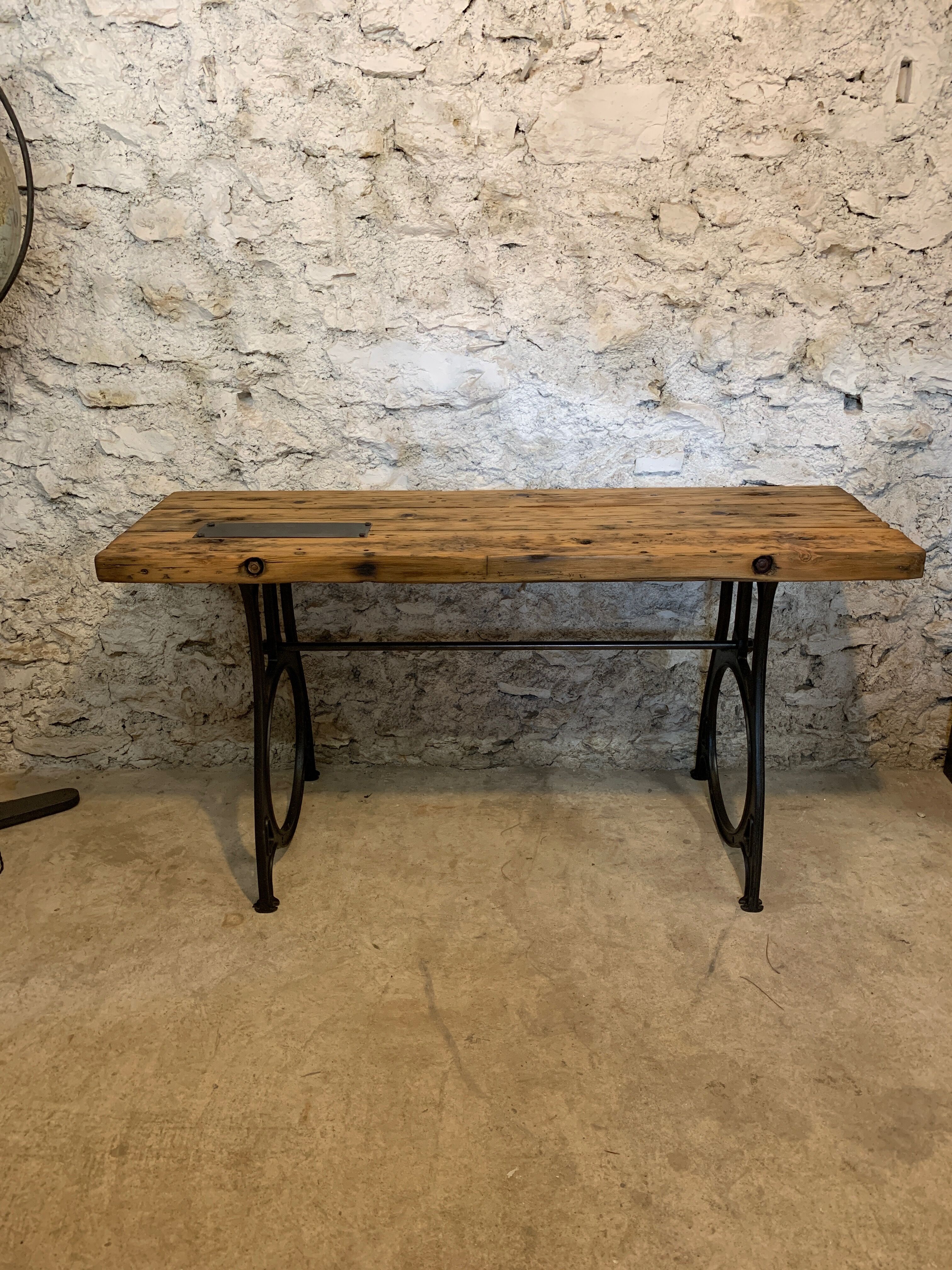 Established cast-iron stand shop console