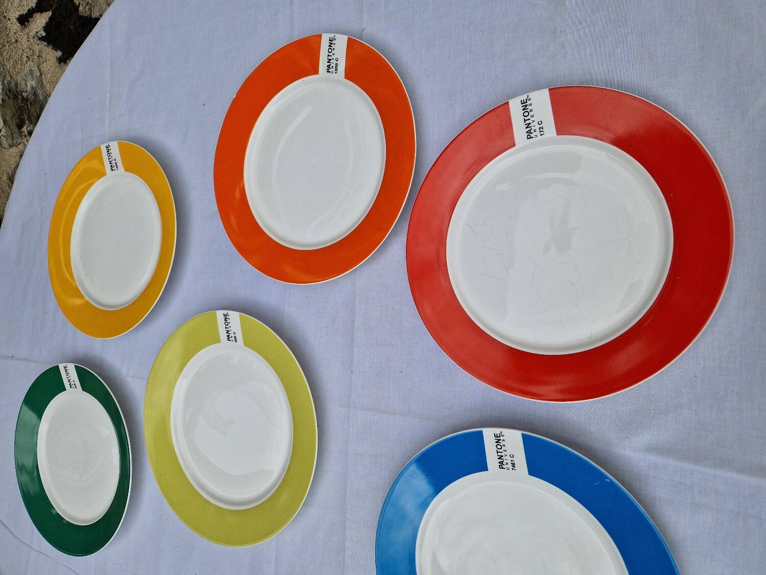 Set of 8 Pantone Dessert Plates by Luca Trazzi for Serax