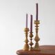 Bougeoirs Scandinaves en Bois, Set de 3