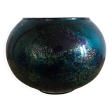 Glossy glass round vase by Jean Noêl Bouillet