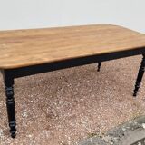 Louis Philippe style oval patinated bistro farm table - 1m90
