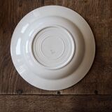 Set of 12 green patterned soup plates, Badonviller earthenware