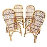 1960s rattan chairs from France