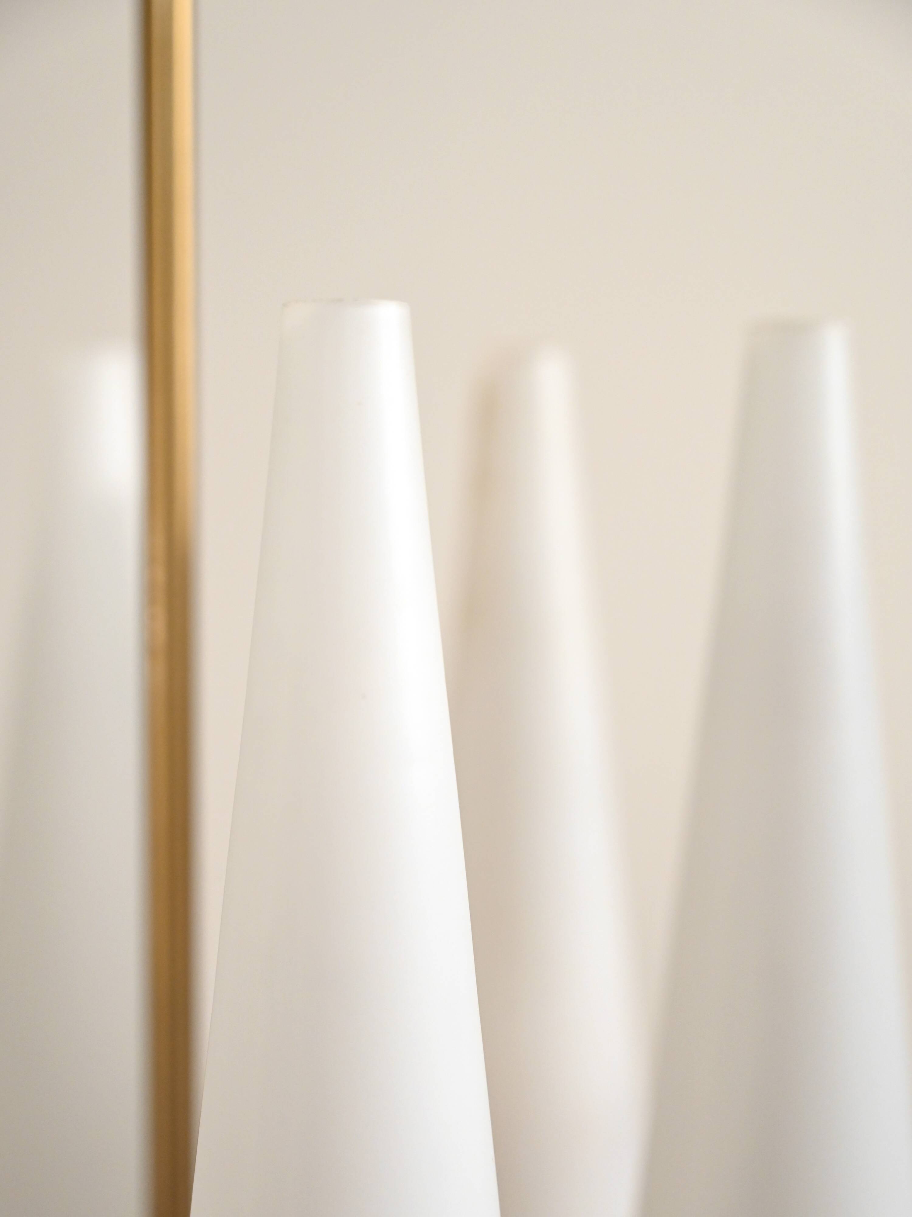 1950s brass and glass chandelier by Hans-Agne Jakobsson