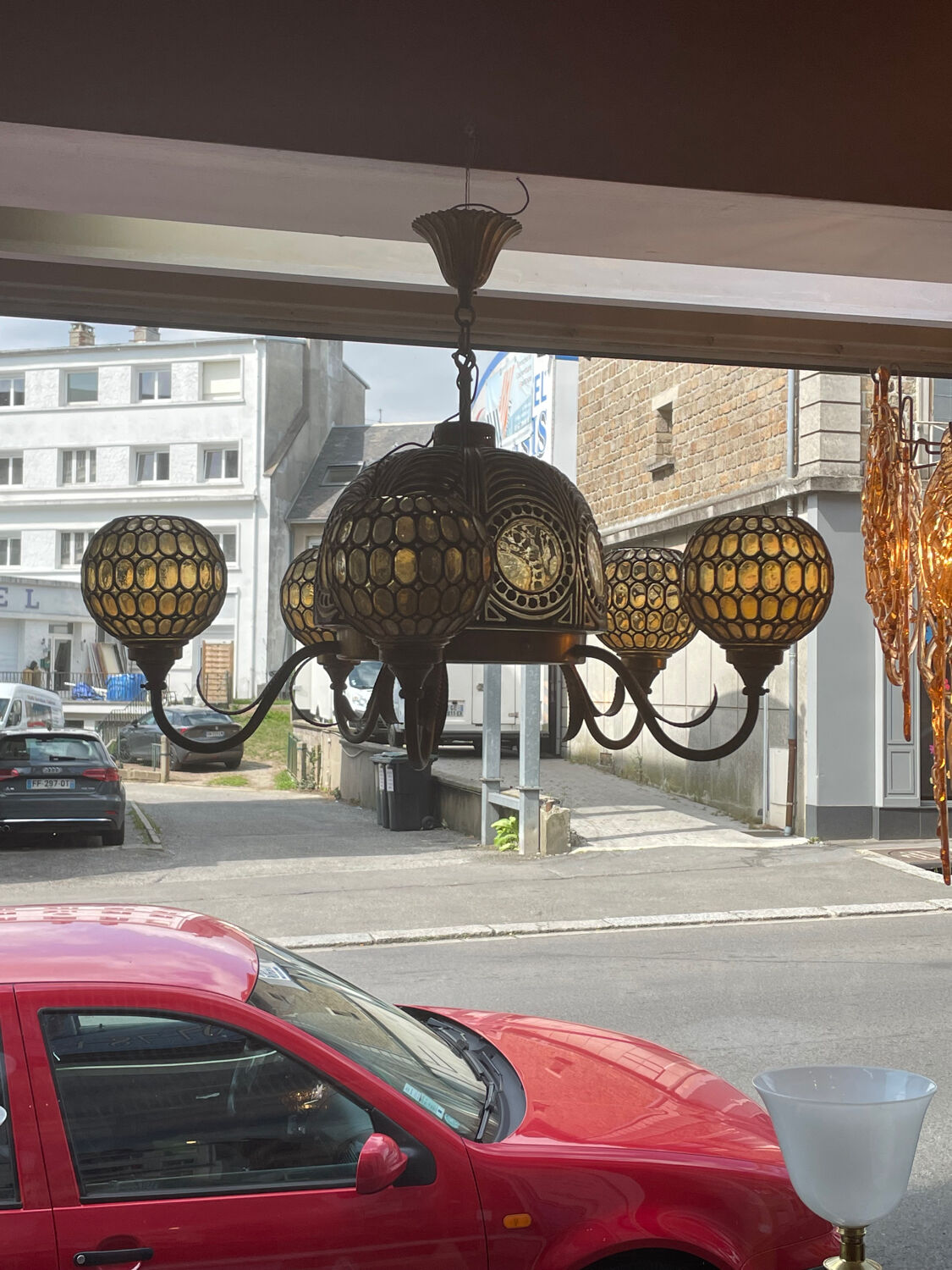 Chandelier 80s mosaic glass