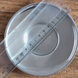 Set of 6 Casalinghi stainless steel cups and saucers, vintage Italian design