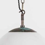 Large Globe Opaline Pendant Lamp