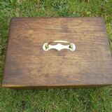 Wooden box, brass handle