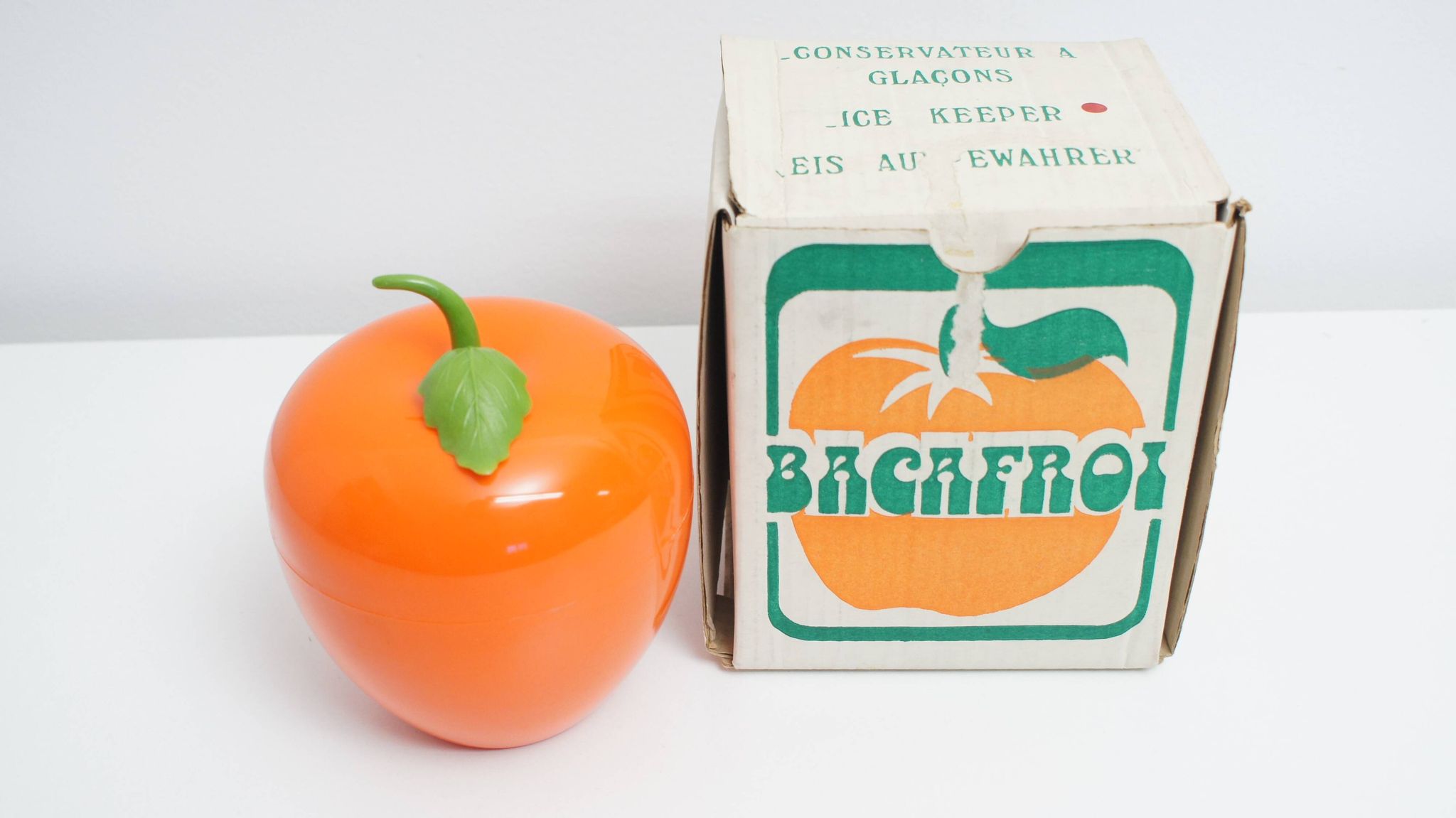 Seau a glace glaçons vintage en forme de pomme
