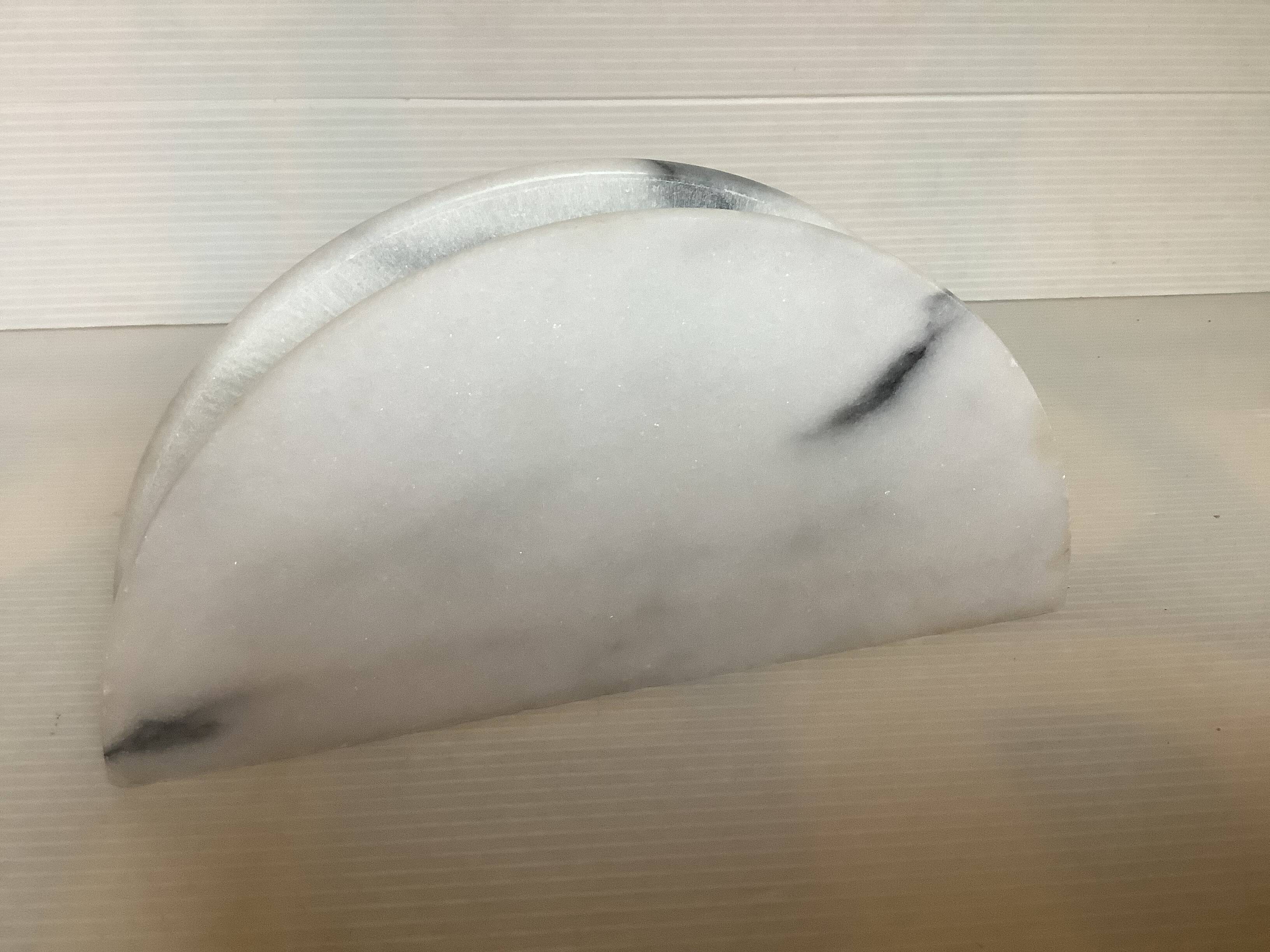 White gray marble mail holder