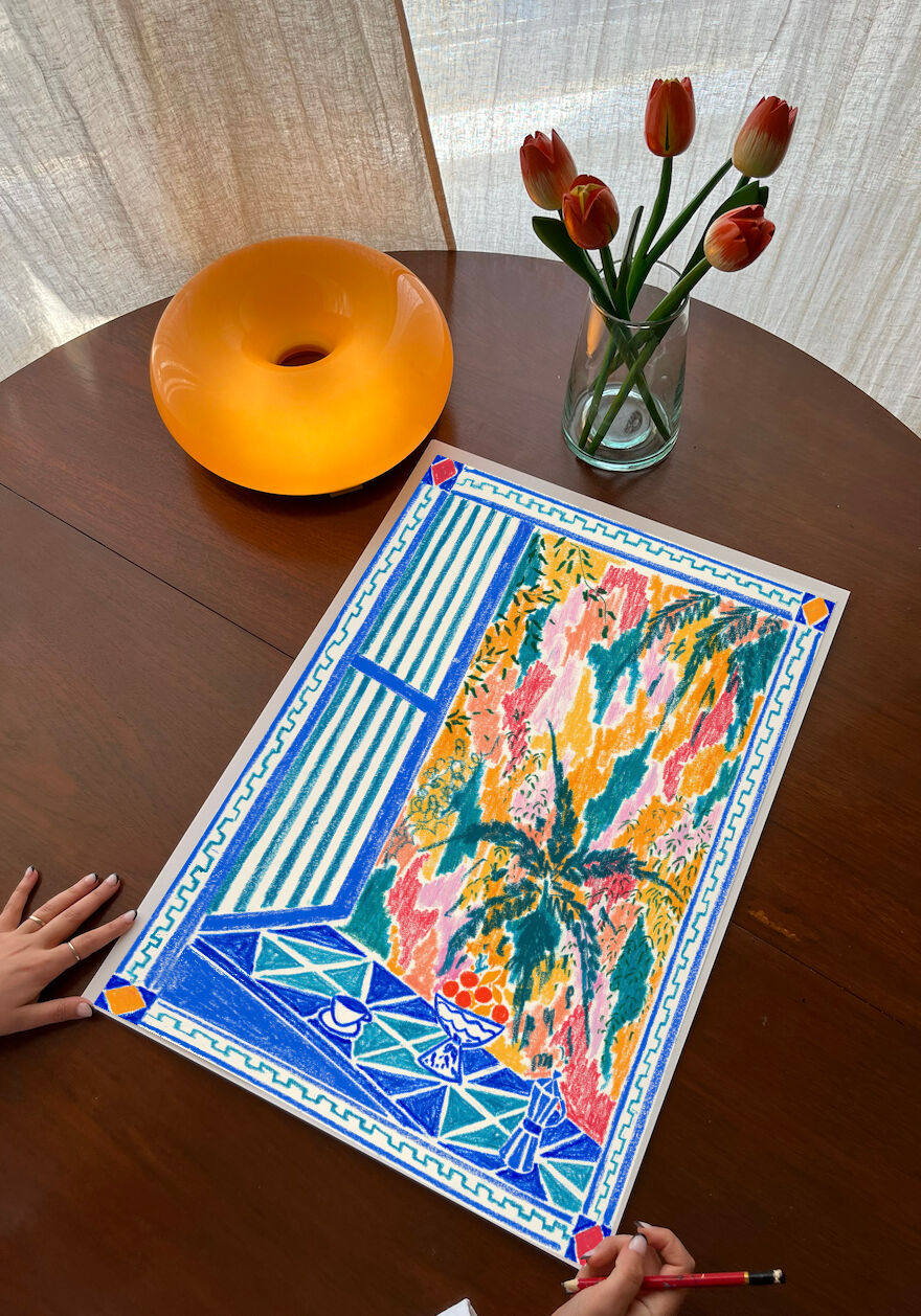 'Dream of Riviera Xiii, Lavender, Earth and Orange Zest'