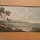 Old watercolour on paper from the early 19th century – landscape with aqueduct