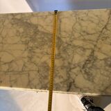 Commode 3 tiroirs de style Louis XVI, marbre et bronzes dorés