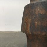 Brutalist ceramic vase in German mid-century style by Gerhard Liebenthron, 1969.