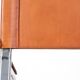 4 Matteo Grassi leather cogna cantilever armchairs