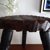 Vintage wooden tripod foot stool