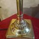 large 1970s luxury solid brass living room lamp with new linen shade 68x35