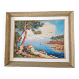 Elie Déchelle (1874-1937) - Oil on canvas - Landscape in Corsica - Signed