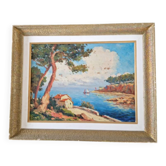 Elie Déchelle (1874-1937) - Huile sur toile - Paysage en Corse - Signée