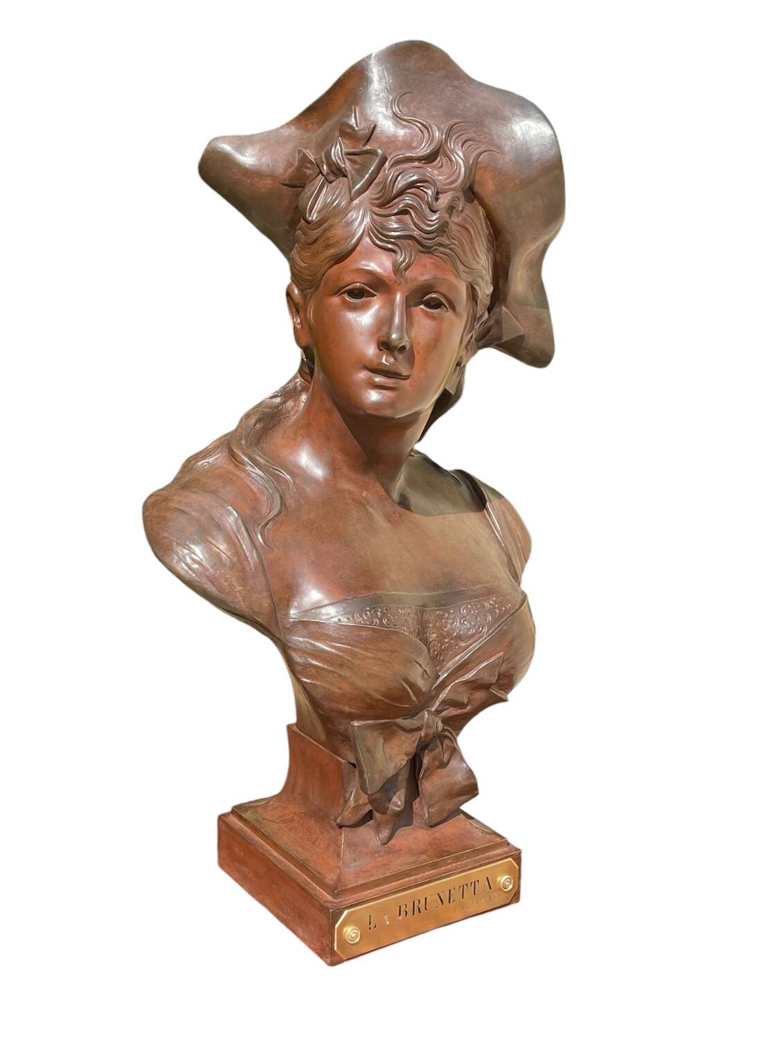 Bronze sculpture entitled “La Brunetta”