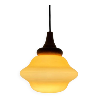 German design opaline amber chandelier from the 70s