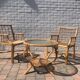 Ensemble de 2 chaises et table en rotin