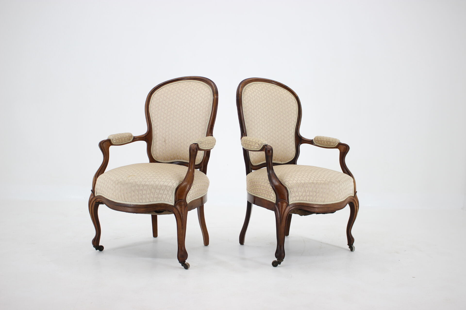 Pair of original danish rococo chairs 1900s