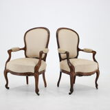 Pair of original danish rococo chairs 1900s