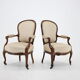 Pair of original danish rococo chairs 1900s