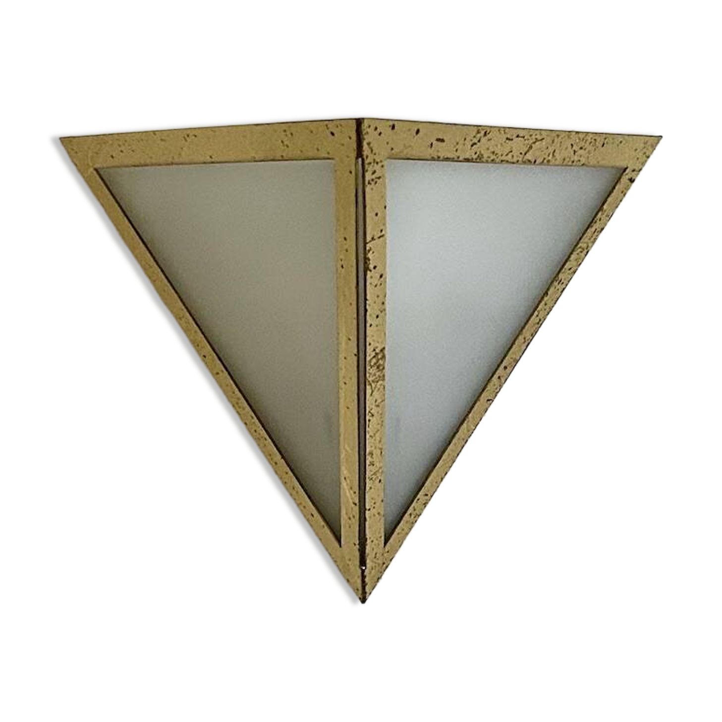 Applique italienne verre opalin et laiton